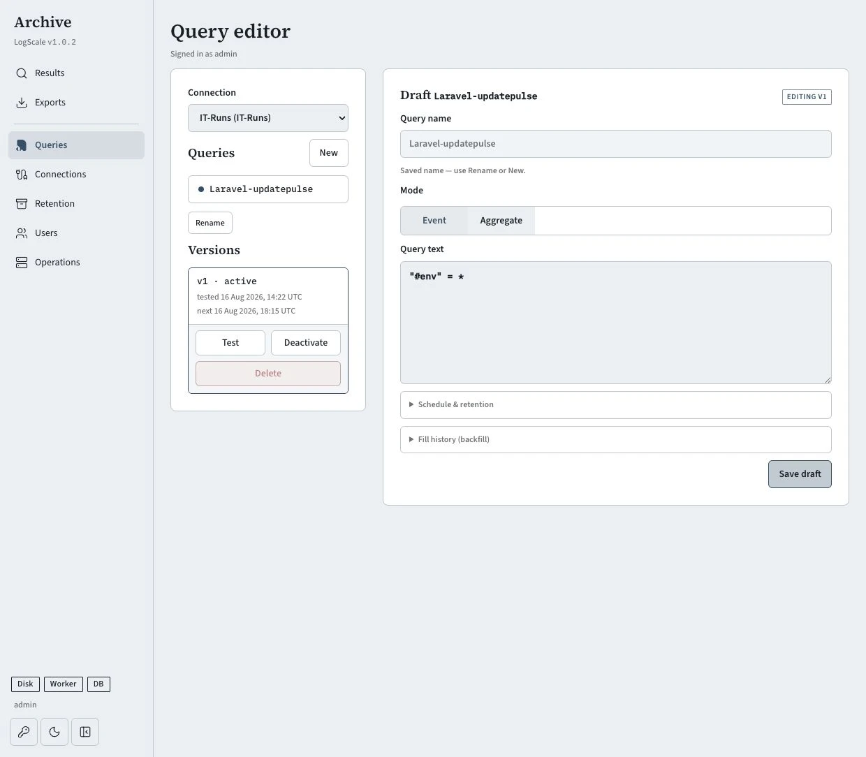 query test passed