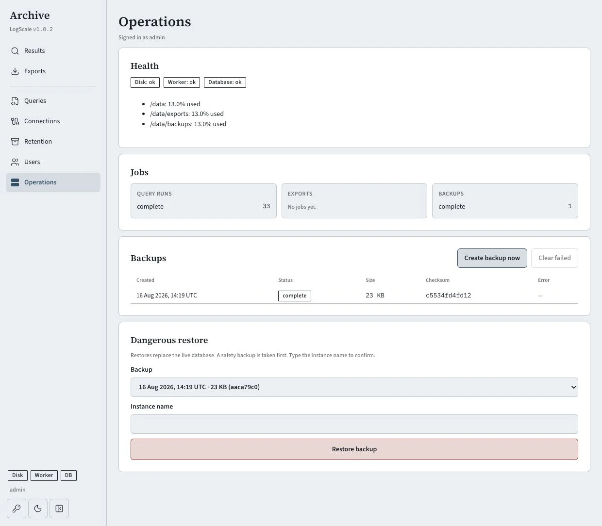 operations overview